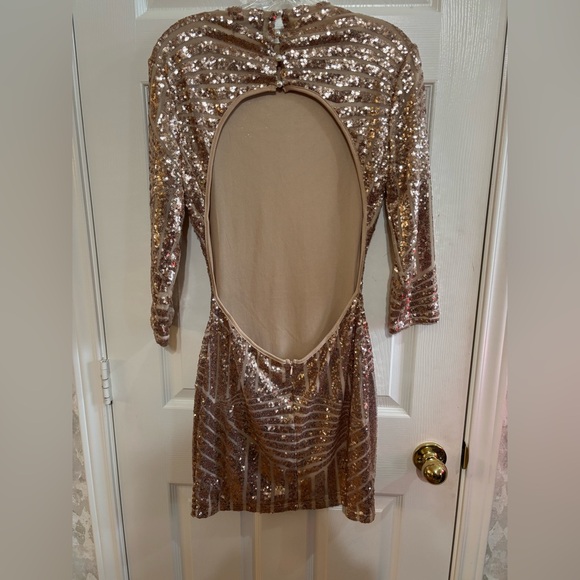VICI Sabine Sequin Bodycon Mini Dress Sz L - Picture 2 of 2